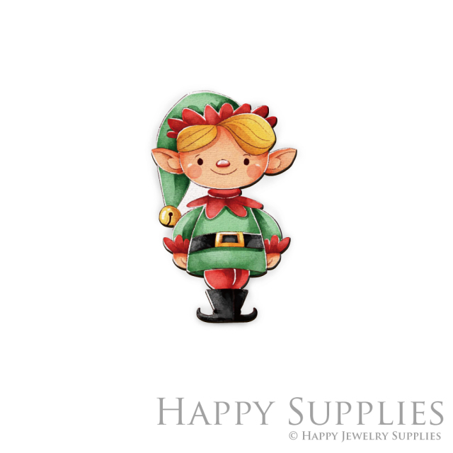 Handmade Jewelry Making Supplies Beads Cut Wooden Charm Dwarfs For DIY Necklace Earring Brooch (CW349)