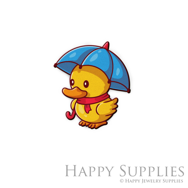 Handmade Jewelry Making Supplies Beads Cut Wooden Charm Duck For DIY Necklace Earring Brooch (CW346)