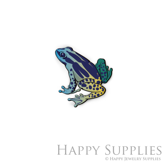 Handmade Jewelry Making Supplies Beads Cut Wooden Charm Frog For DIY Necklace Earring Brooch (CW645)