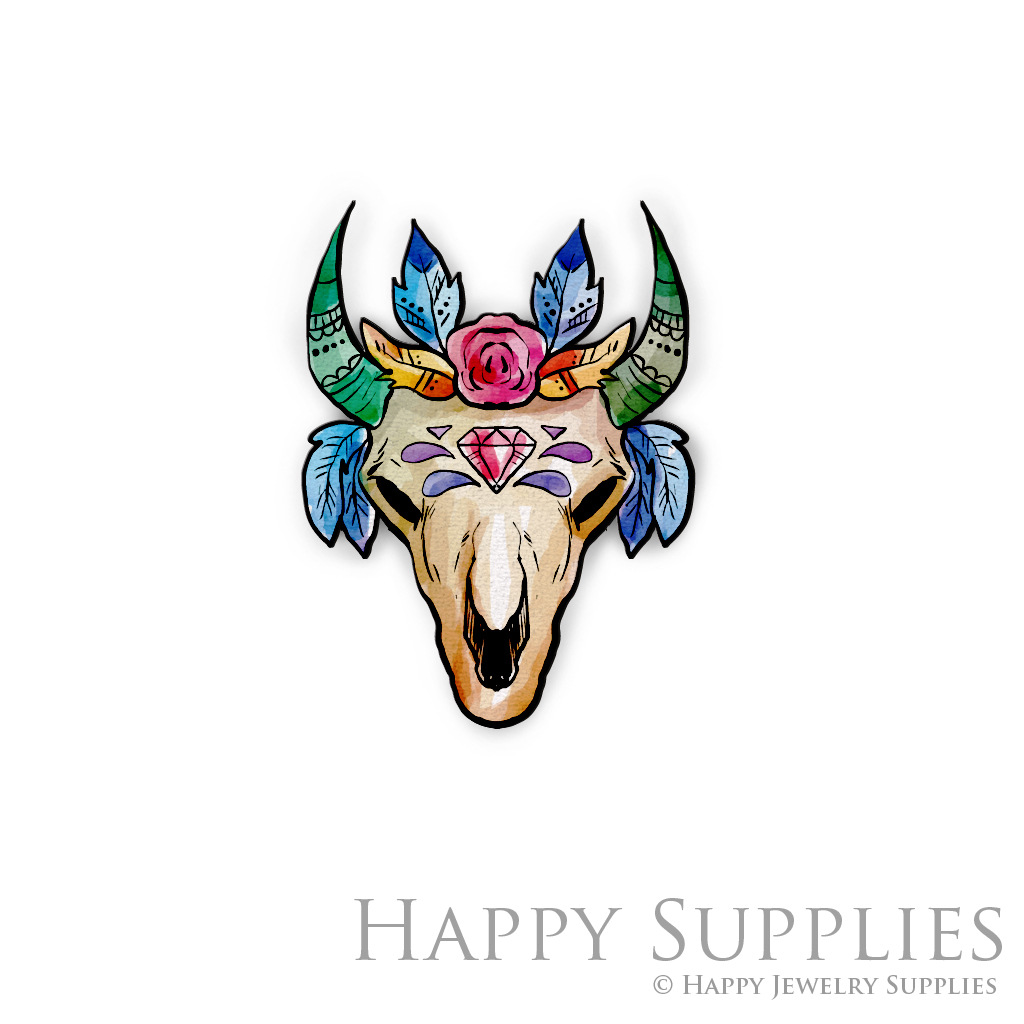 Handmade Jewelry Making Supplies Beads Cut Wooden Charm Cattle For DIY Necklace Earring Brooch (CW472)
