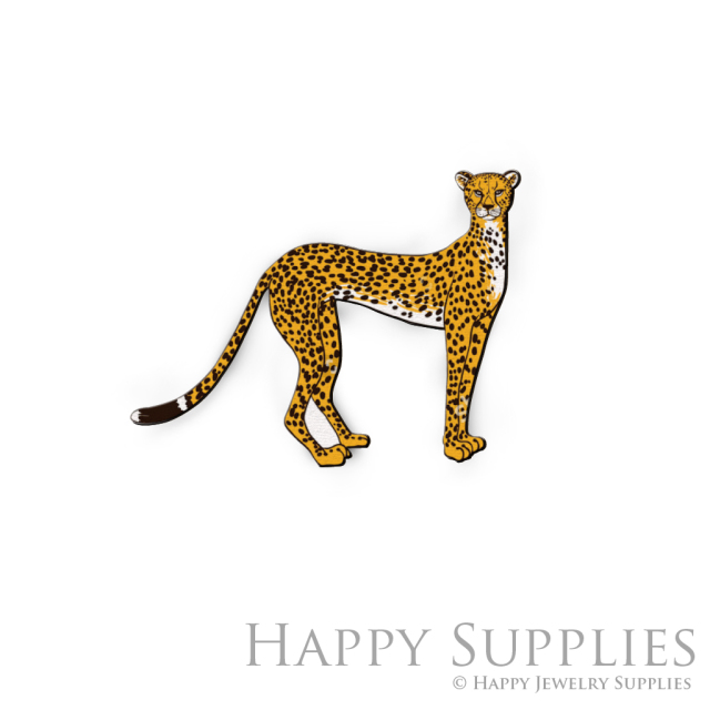 Handmade Jewelry Making Supplies Beads Cut Wooden Charm Leopard For DIY Necklace Earring Brooch (CW611)