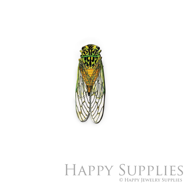 Handmade Jewelry Making Supplies Beads Cut Wooden Charm Cicada For DIY Necklace Earring Brooch (CW609)