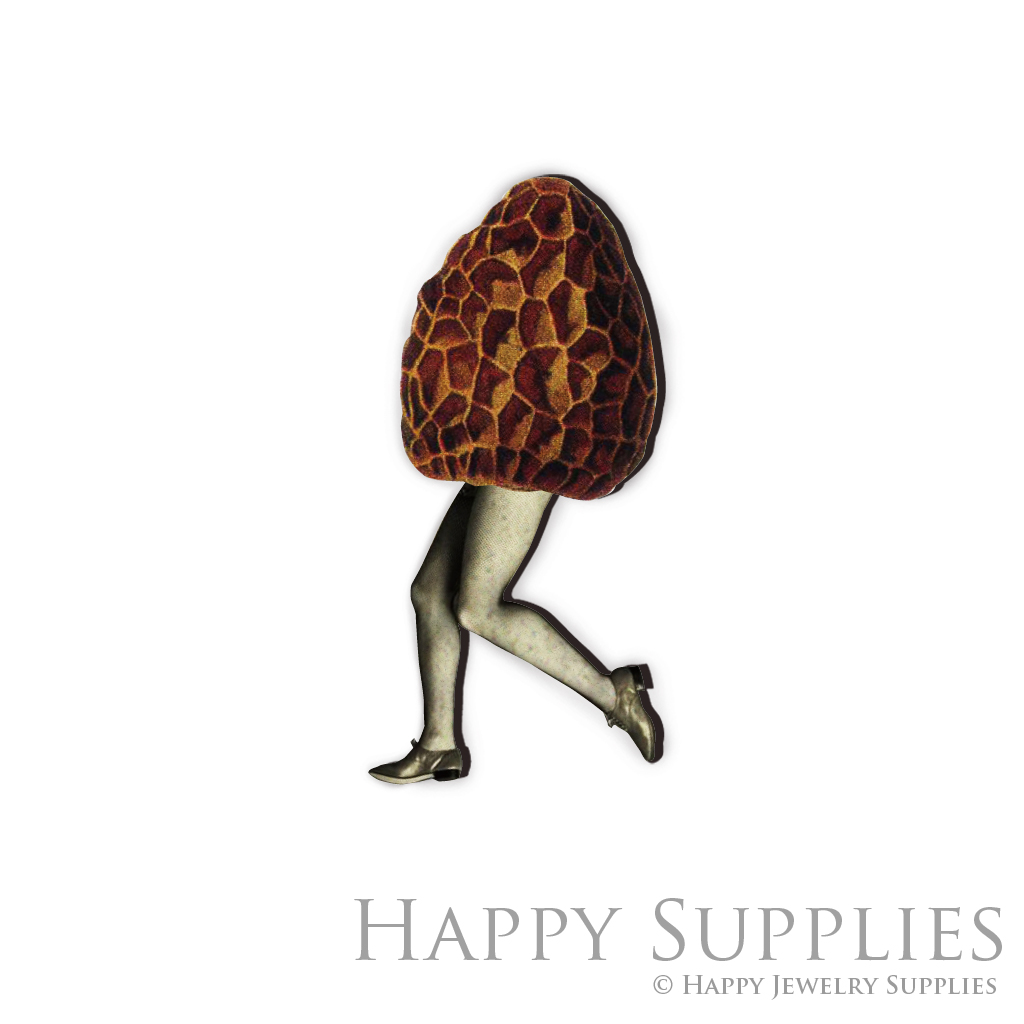 Handmade Jewelry Making Supplies Beads Cut Wooden Charm Mushroom Man For DIY Necklace Earring Brooch (CWM21-C)