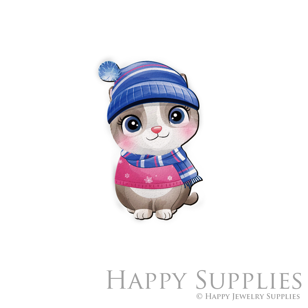 Handmade Jewelry Making Supplies Beads Cut Wooden Charm Bear For DIY Necklace Earring Brooch (CW380)