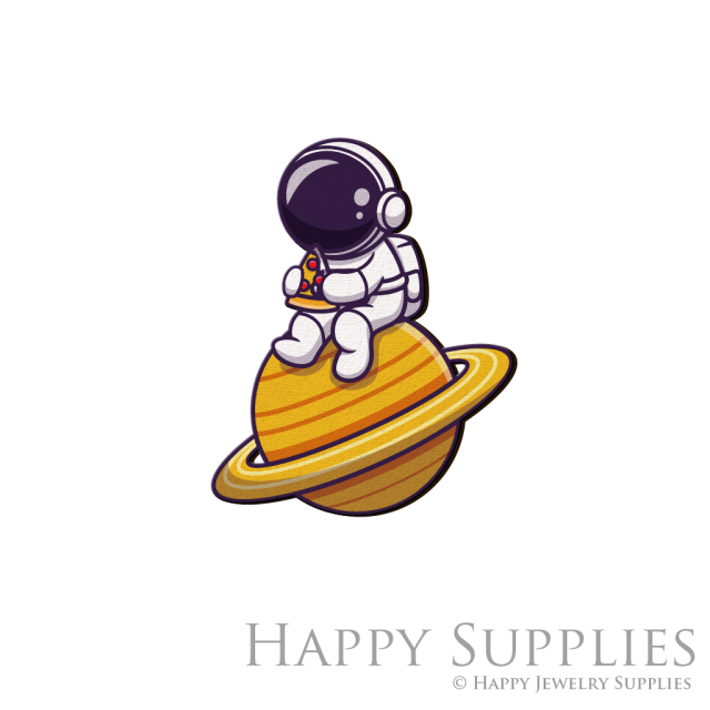 Handmade Jewelry Making Supplies Beads Cut Wooden Charm Astronaut For DIY Necklace Earring Brooch (CW317)