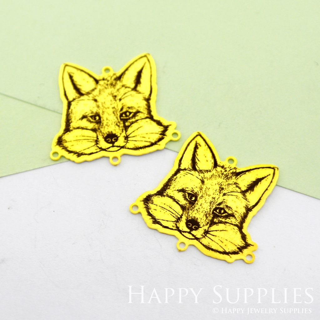 Making Jewelry Findings Stainless Steel Bead Metal Pendant Laser Cut Engraved Black Cat Charms For DIY Necklace Earrings (ESD77)