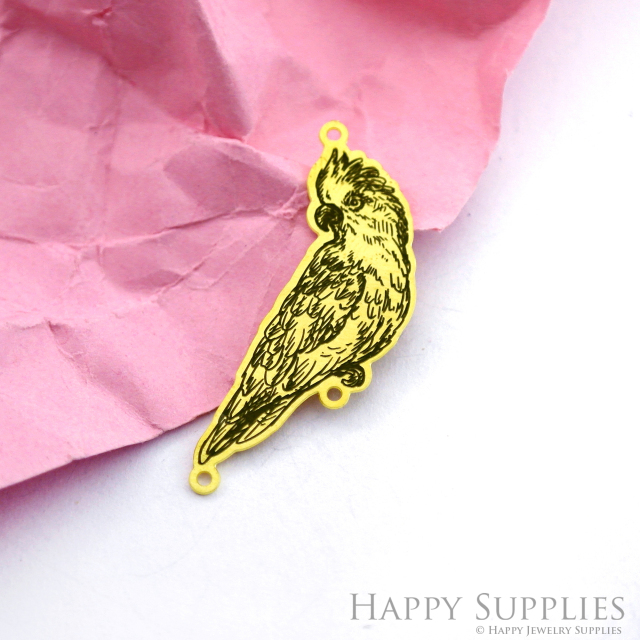 Making Jewelry Findings Raw Brass Bead Pendant Laser Cut Engraved Black Bird Charm For DIY Necklace Earrings(ERD119)