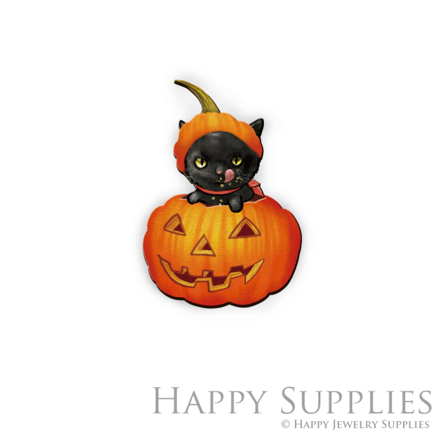 Handmade Jewelry Making Supplies Beads Cut Wooden Charm Pumpkin For DIY Necklace Earring Brooch (CW382)