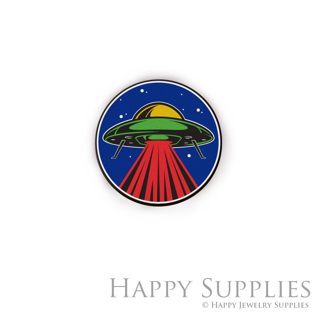 Handmade Jewelry Making Supplies Beads Cut Wooden Charm Spaceship For DIY Necklace Earring Brooch (CW394)