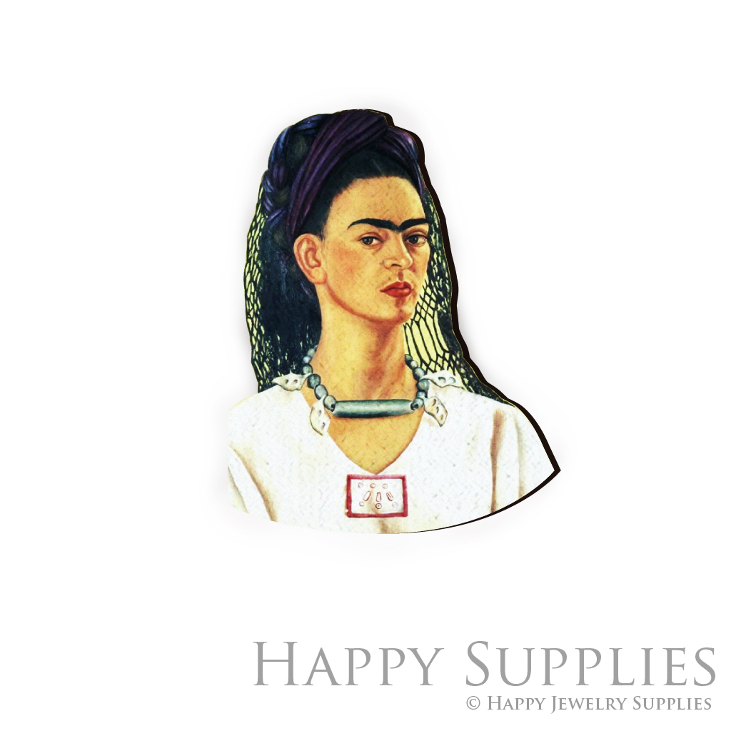 Handmade Jewelry Making Supplies Beads Cut Wooden Charm Mexican Woman For DIY Necklace Earring Brooch (CW073-C)