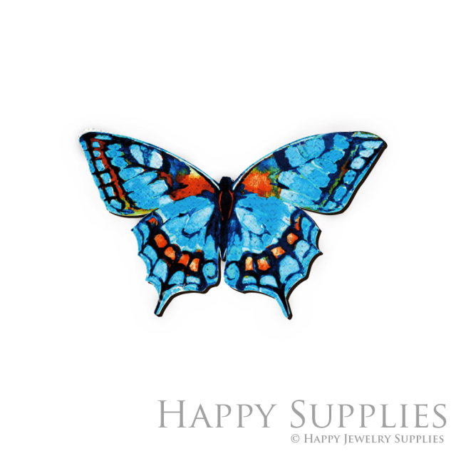 Handmade Jewelry Making Supplies Beads Cut Wooden Charm Butterfly For DIY Necklace Earring Brooch (CW071-A)