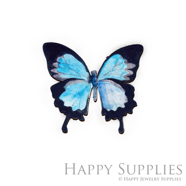 Handmade Jewelry Making Supplies Beads Cut Wooden Charm Butterfly For DIY Necklace Earring Brooch (CW071-E)