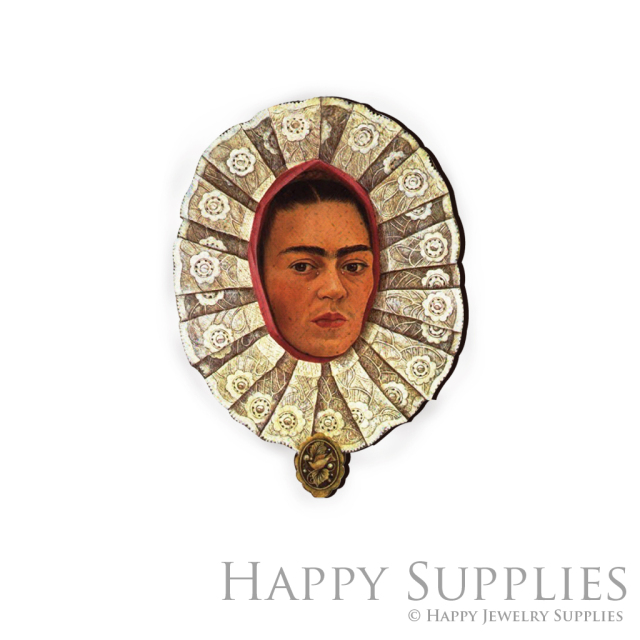 Handmade Jewelry Making Supplies Beads Cut Wooden Charm Mexican Woman For DIY Necklace Earring Brooch (CW073-D)