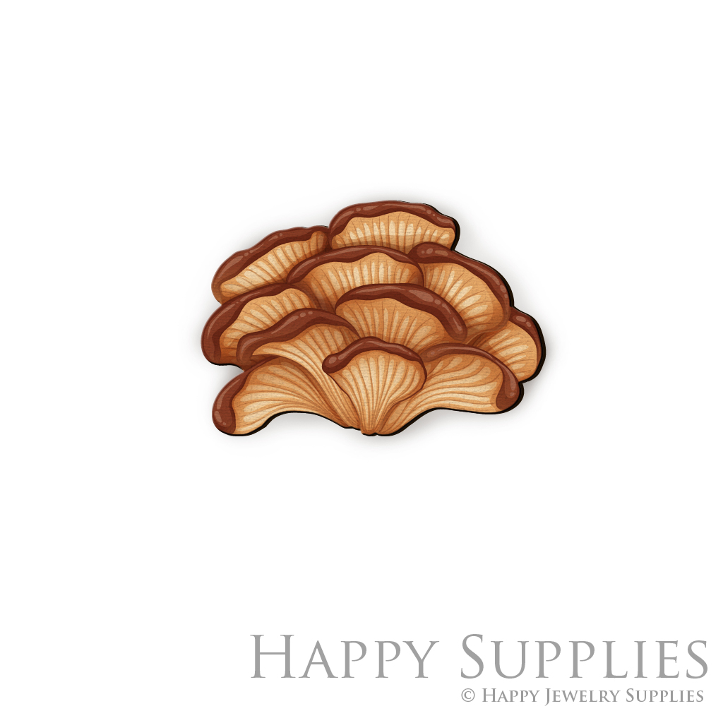 Handmade Jewelry Making Supplies Beads Cut Wooden Charm Mushroom For DIY Necklace Earring Brooch (CW417)