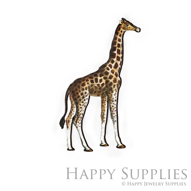 Handmade Jewelry Making Supplies Beads Cut Wooden Charm Giraffe For DIY Necklace Earring Brooch (CW079-B)