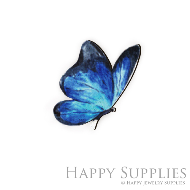 Handmade Jewelry Making Supplies Beads Cut Wooden Charm Butterfly For DIY Necklace Earring Brooch (CW071-K)