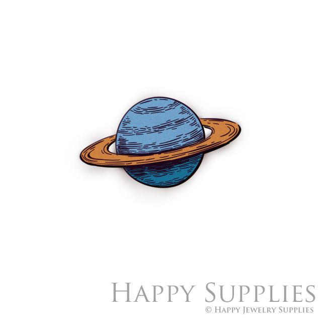 Handmade Jewelry Making Supplies Beads Cut Wooden Charm Mars For DIY Necklace Earring Brooch (CW402)