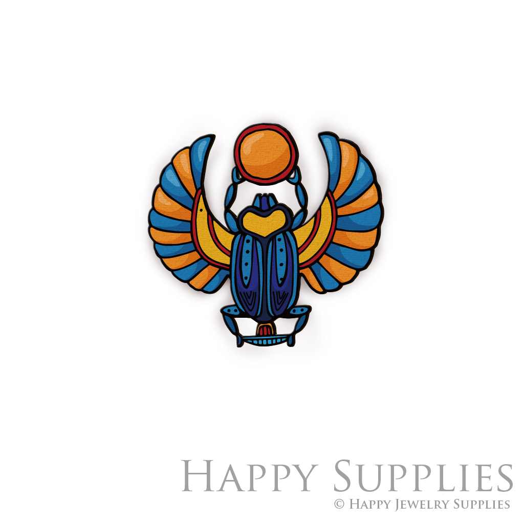 Handmade Jewelry Making Supplies Beads Cut Wooden Charm Beetle For DIY Necklace Earring Brooch (CW413)