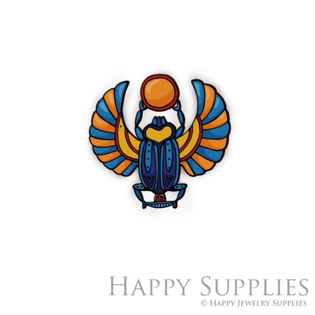 Handmade Jewelry Making Supplies Beads Cut Wooden Charm Beetle For DIY Necklace Earring Brooch (CW413)