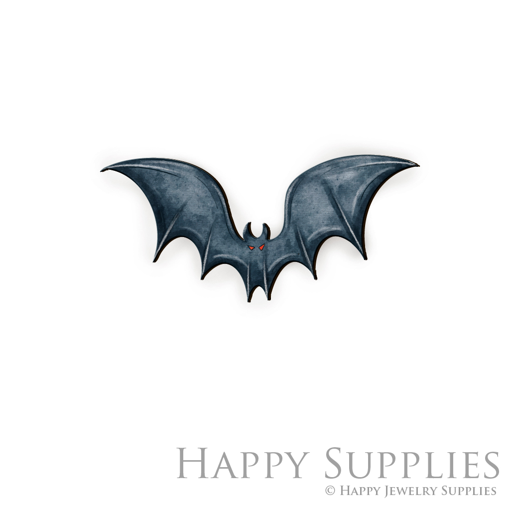 Handmade Jewelry Making Supplies Beads Cut Wooden Charm Bat For DIY Necklace Earring Brooch (CW416)