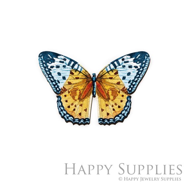 Handmade Jewelry Making Supplies Beads Cut Wooden Charm Butterfly For DIY Necklace Earring Brooch (CW071-I)