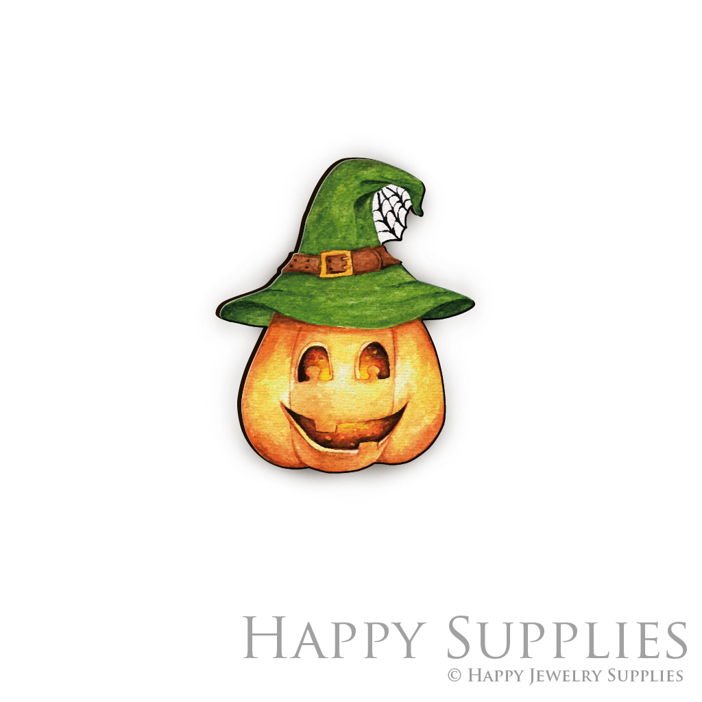 Handmade Jewelry Making Supplies Beads Cut Wooden Charm Pumpkin Halloween For DIY Necklace Earring Brooch (CW428)