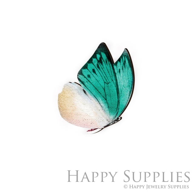 Handmade Jewelry Making Supplies Beads Cut Wooden Charm Butterfly For DIY Necklace Earring Brooch (CW071-G)