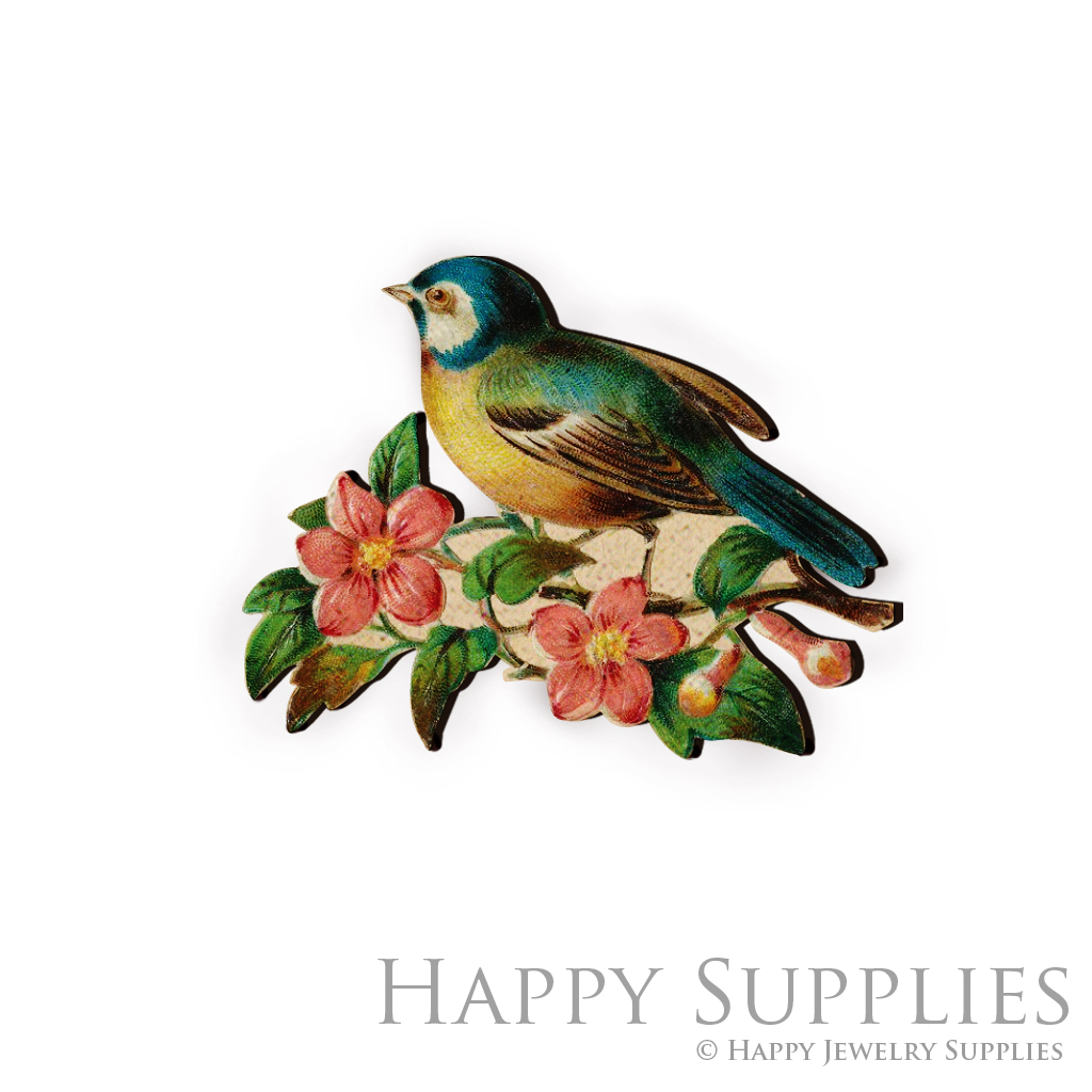 Handmade Jewelry Making Supplies Beads Cut Wooden Charm Bird For DIY Necklace Earring Brooch (CW085-E)