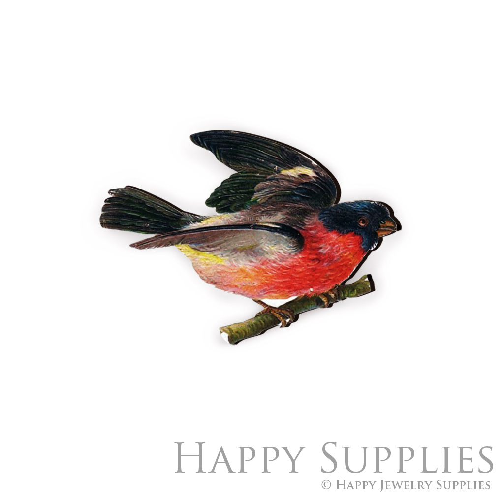 Handmade Jewelry Making Supplies Beads Cut Wooden Charm Bird For DIY Necklace Earring Brooch (CW085-C)