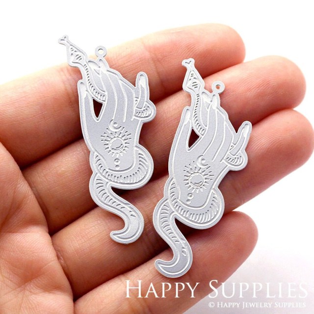 Corroded Stainless Steel Jewelry Charms, Snake Corroded Stainless Steel Earring Charms, Corroded Stainless Steel Silver Jewelry Pendants, Corroded Stainless Steel Silver Jewelry Findings, Corroded Stainless Steel Pendants Jewelry Wholesale (SSB170)