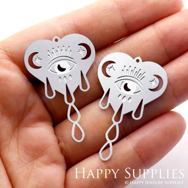 Corroded Stainless Steel Jewelry Charms, Love Corroded Stainless Steel Earring Charms, Corroded Stainless Steel Silver Jewelry Pendants, Corroded Stainless Steel Silver Jewelry Findings, Corroded Stainless Steel Pendants Jewelry Wholesale (SSB187)