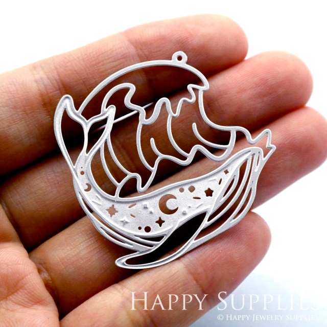 Corroded Stainless Steel Jewelry Charms, Dolphin Corroded Stainless Steel Earring Charms, Corroded Stainless Steel Silver Jewelry Pendants, Corroded Stainless Steel Silver Jewelry Findings, Corroded Stainless Steel Pendants Jewelry Wholesale (SSB385)