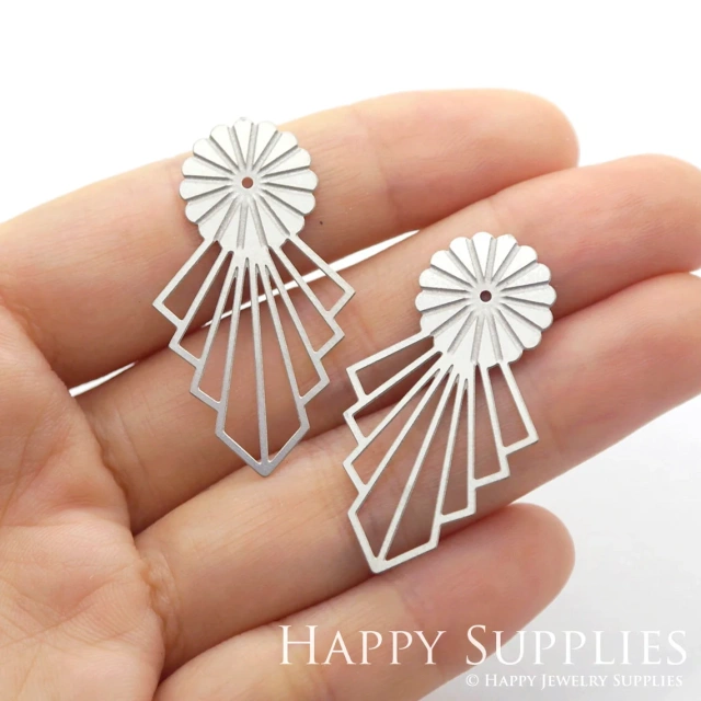 Corroded Stainless Steel Jewelry Charms, Geometry Corroded Stainless Steel Earring Charms, Corroded Stainless Steel Silver Jewelry Pendants, Corroded Stainless Steel Silver Jewelry Findings, Corroded Stainless Steel Pendants Jewelry Wholesale (SSB135)
