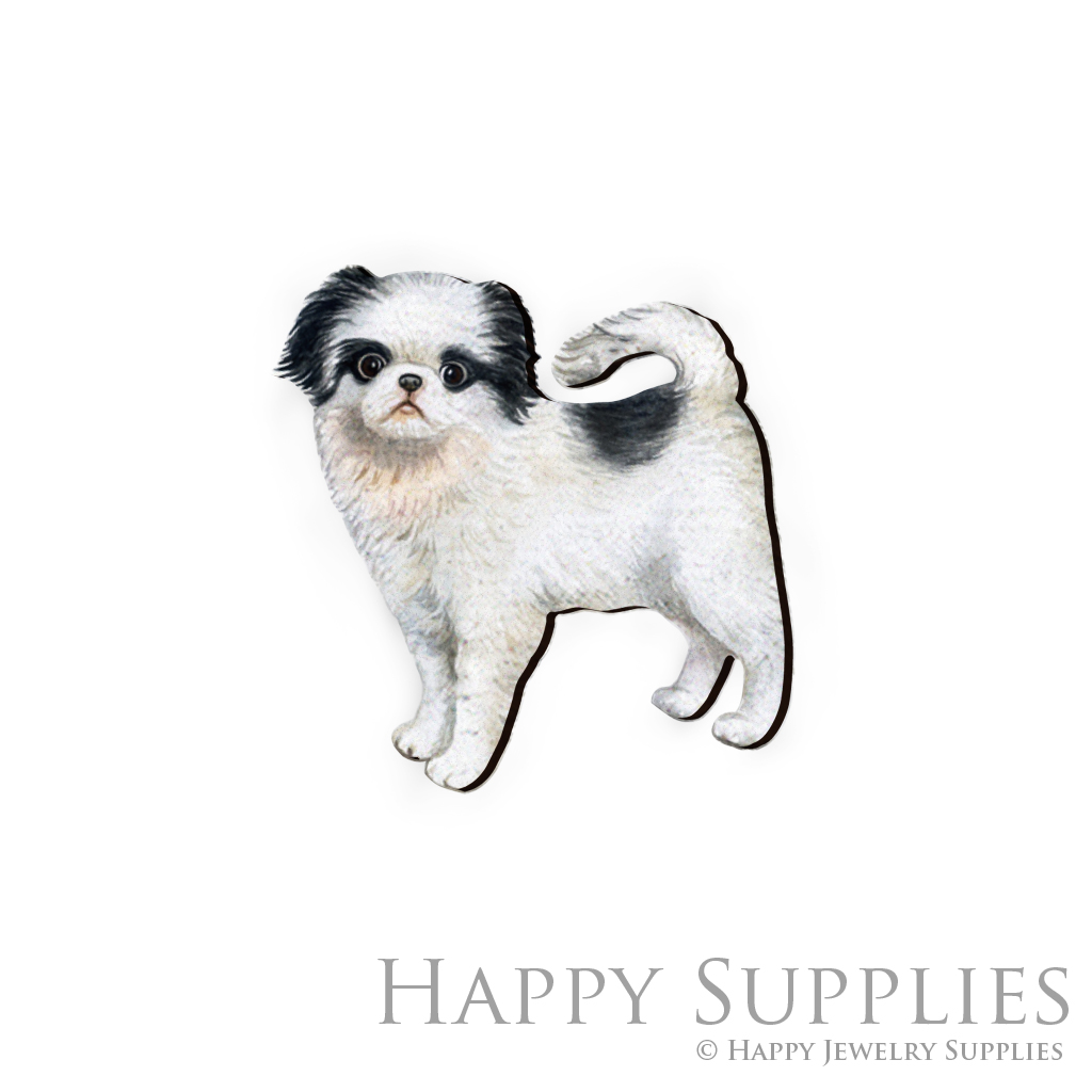 Handmade Jewelry Making Supplies Beads Cut Wooden Charm Dog DIY Necklace Earring Brooch (CW094-D)