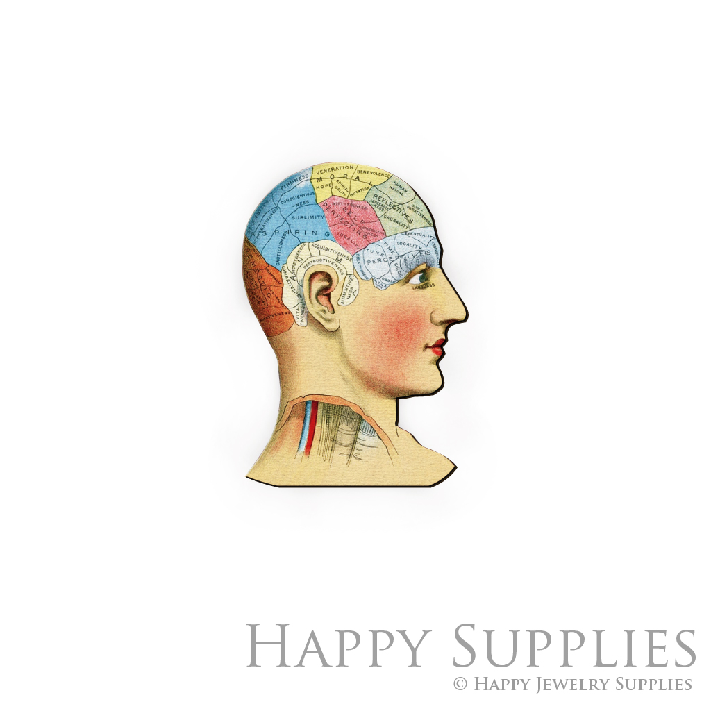 Handmade Jewelry Making Supplies Beads Cut Wooden Charm Head DIY Necklace Earring Brooch (CW032-C)