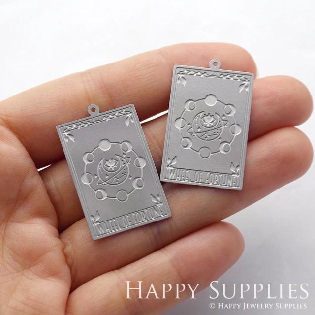 Corroded Stainless Steel Jewelry Charms, Tarot Corroded Stainless Steel Earring Charms, Corroded Stainless Steel Silver Jewelry Pendants, Corroded Stainless Steel Silver Jewelry Findings, Corroded Stainless Steel Pendants Jewelry Wholesale (SSB104)