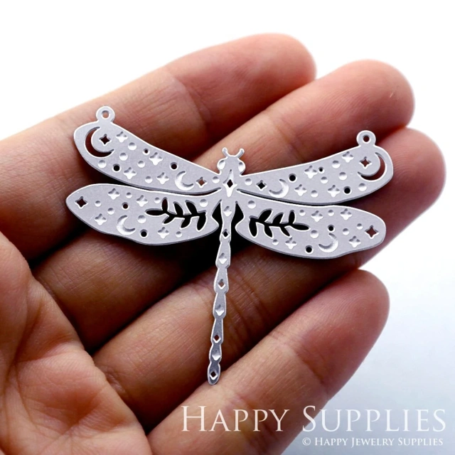 Corroded Stainless Steel Jewelry Charms, Dragonfly Corroded Stainless Steel Earring Charms, Corroded Stainless Steel Silver Jewelry Pendants, Corroded Stainless Steel Silver Jewelry Findings, Corroded Stainless Steel Pendants Jewelry Wholesale (SSB395)
