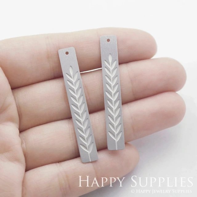 Corroded Stainless Steel Jewelry Charms, Leaves Corroded Stainless Steel Earring Charms, Corroded Stainless Steel Silver Jewelry Pendants, Corroded Stainless Steel Silver Jewelry Findings, Corroded Stainless Steel Pendants Jewelry Wholesale (SSB04)