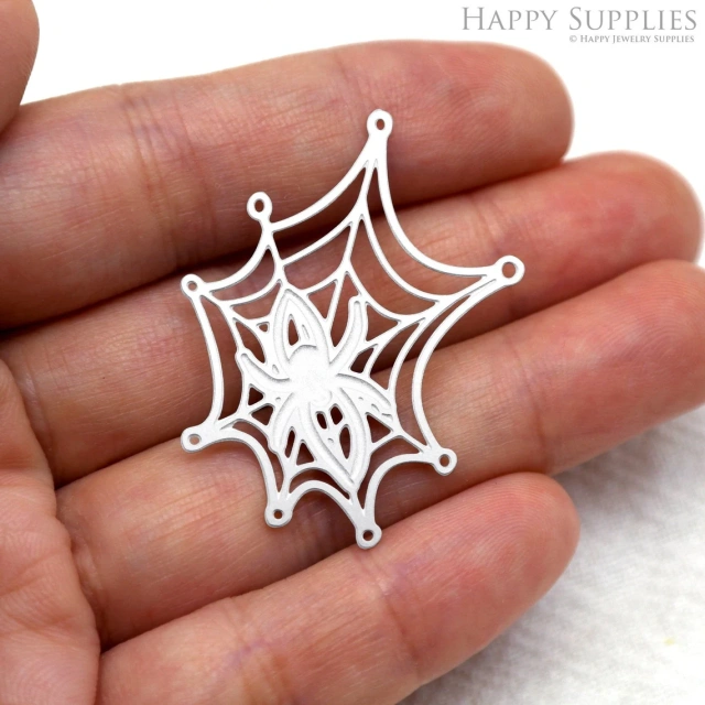 Corroded Stainless Steel Jewelry Charms,Spider Corroded Stainless Steel Earring Charms, Corroded Stainless Steel Silver Jewelry Pendants, Corroded Stainless Steel Silver Jewelry Findings, Corroded Stainless Steel Pendants Jewelry Wholesale (SSB589)