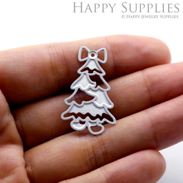 Corroded Stainless Steel Jewelry Charms, Tree Corroded Stainless Steel Earring Charms, Corroded Stainless Steel Silver Jewelry Pendants, Corroded Stainless Steel Silver Jewelry Findings, Corroded Stainless Steel Pendants Jewelry Wholesale (SSB236)