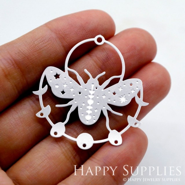 Corroded Stainless Steel Jewelry Charms, Bee Corroded Stainless Steel Earring Charms, Corroded Stainless Steel Silver Jewelry Pendants, Corroded Stainless Steel Silver Jewelry Findings, Corroded Stainless Steel Pendants Jewelry Wholesale (SSB482)