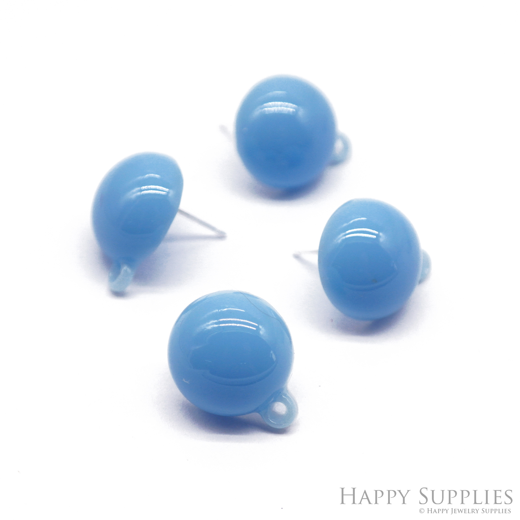 Acrylic Earrings, Circle Stud Earrings, Round Earrings with connector hole, Stainless Steel Earring Posts, Findings, Jewelry Supplies(AHE21)