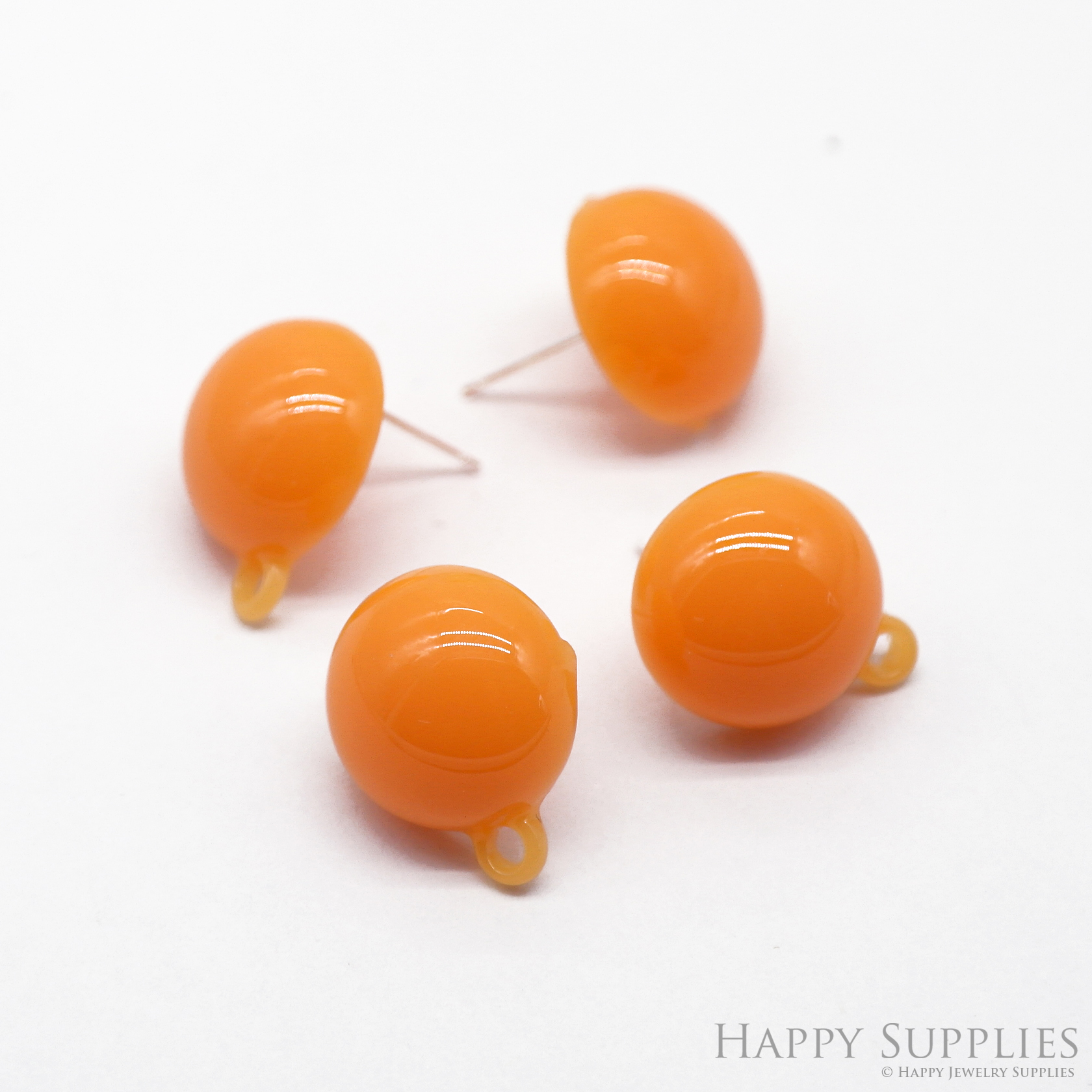 Acrylic Earrings, Circle Stud Earrings, Round Earrings with connector hole, Stainless Steel Earring Posts, Findings, Jewelry Supplies(AHE20)