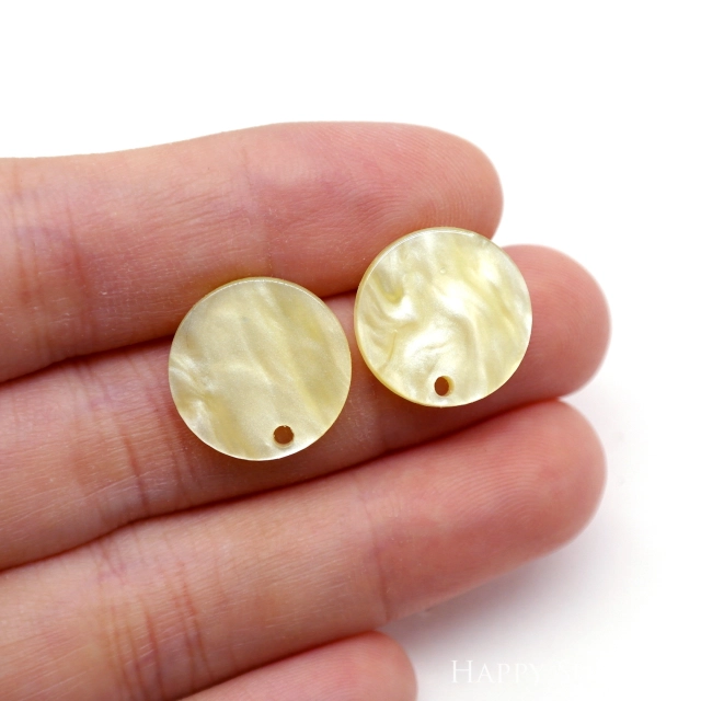 Acrylic Earrings, Circle Stud Earrings, Round Earrings with connector hole, Stainless Steel Earring Posts, Findings, Jewelry Supplies(AHE17)