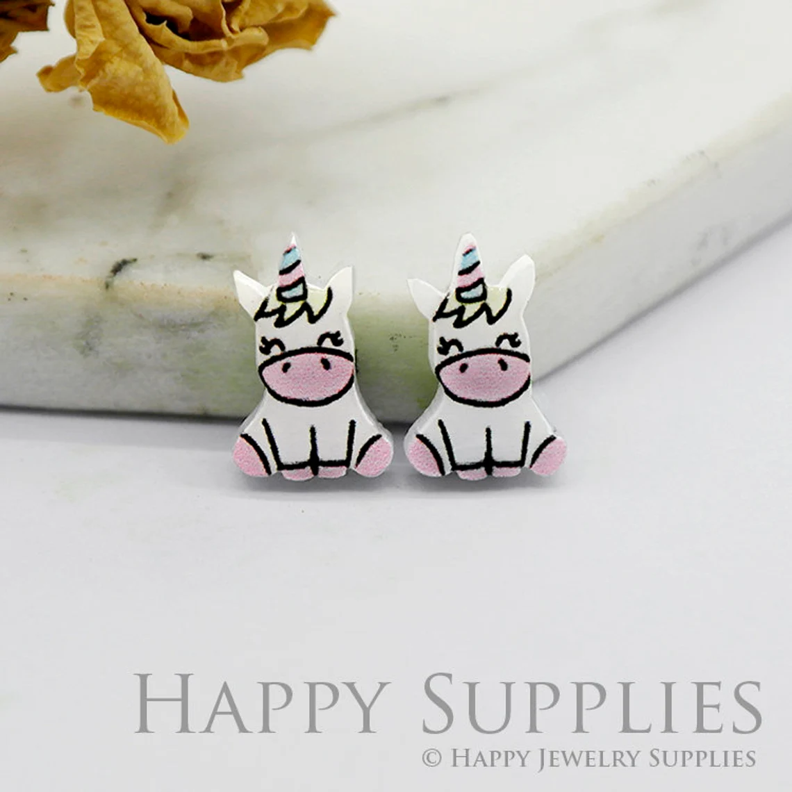 Acrylic Earrings Charms , Unicorn Acrylic Resin Charms , Resin Earrings Charm ,Acrylic Jewelry Findings ,Acrylic Earrings Supply (AR238)