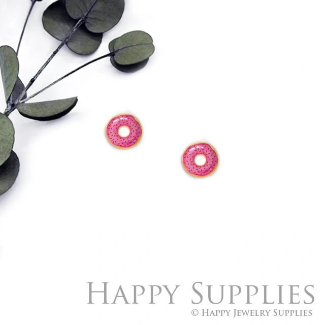 Acrylic Resin Charm , Donut Acrylic Earrings Charms ,Resin Stud Earrings Charm ,Acrylic Jewelry Findings ,Resin Earrings Supply (AR676)