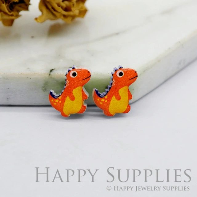 Acrylic Earrings Charms , Dinosaur Acrylic Resin Charms , Resin Earrings Charm ,Acrylic Jewelry Findings ,Acrylic Earrings Supply (AR256)