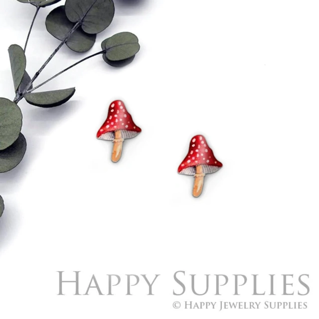 Acrylic Resin Charm , Mushroom Acrylic Earrings Charms ,Resin Stud Earrings Charm ,Acrylic Jewelry Findings ,Resin Earrings Supply (AR367)