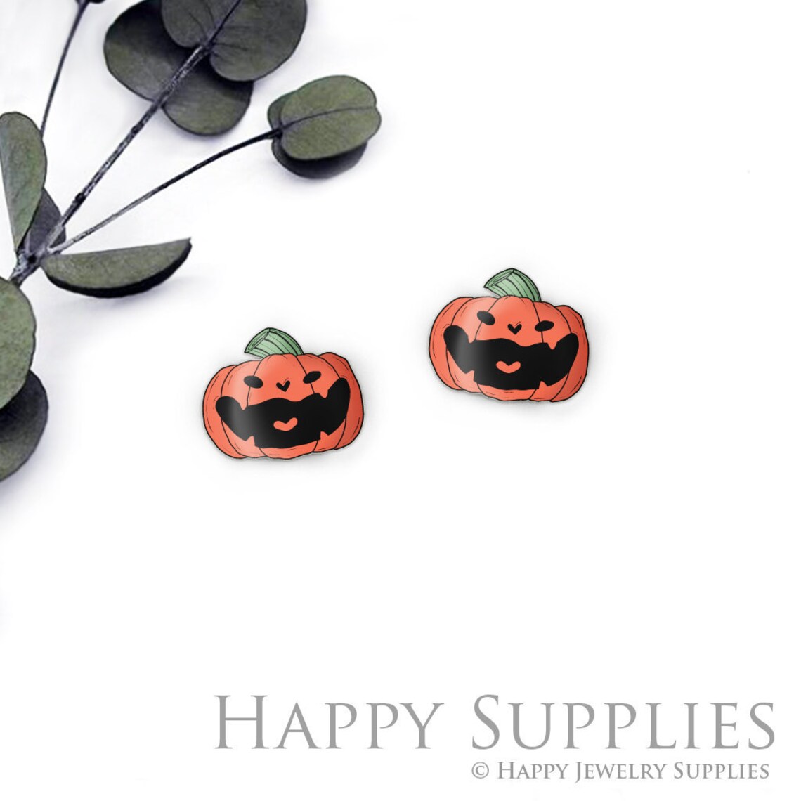 Acrylic Resin Charm, Pumpkins Acrylic Earrings Charms ,Resin Stud Earrings Charm ,Acrylic Jewelry Findings ,Resin Earrings Supply (AR553)