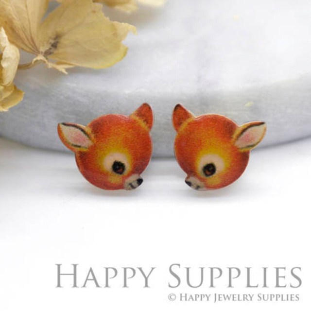 Acrylic Resin Charm , Squirrel Acrylic Earrings Charms ,Resin Stud Earrings Charm ,Acrylic Jewelry Findings ,Resin Earrings Supply (AR175)